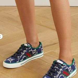 NIB! Gucci Tennis 1977 Logo-Embroidered Sneakers